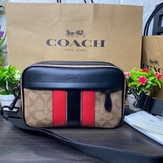 กระเป๋าสะพายข้าง COACH GRAHAM CROSSBODY IN SIGNATURE  สินค้า coach outlet