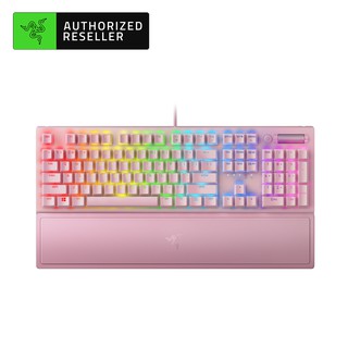 KEYBOARD (คีย์บอร์ด) RAZER BLACKWIDOW V3 QUARTZ GREEN SWITCH (RAZER GREEN MECHANICAL SWITCH) (EN) (RGB LED)