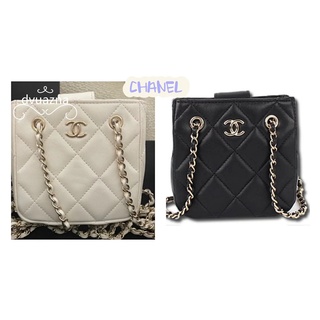 💯 ของแท้ CHANEL mini chain clutch coin purse shoulder messenger bag