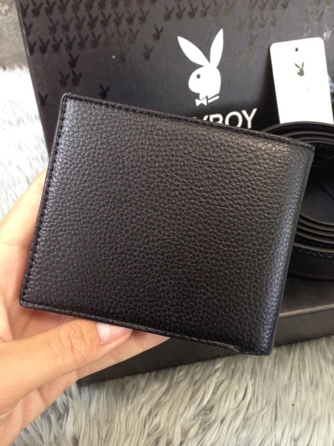 playboy-leather-belt-amp-wallet-value-pack-oem-factory-เข็มขัดหนัง-กระเป๋าสตางค์หนังแท้