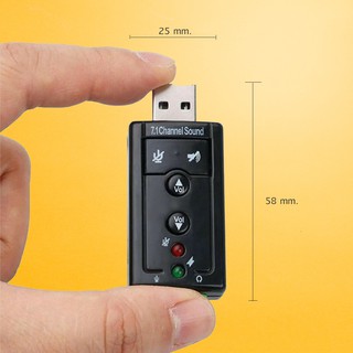 ภาพขนาดย่อของภาพหน้าปกสินค้าใหม่ล่าสุด  มีรับประกัน USB การ์ดเสียง ซาวด์การ์ด Audio 3D Sound Virtual 7.1 Channel Card Adapter จากร้าน xe.accessories บน Shopee ภาพที่ 6