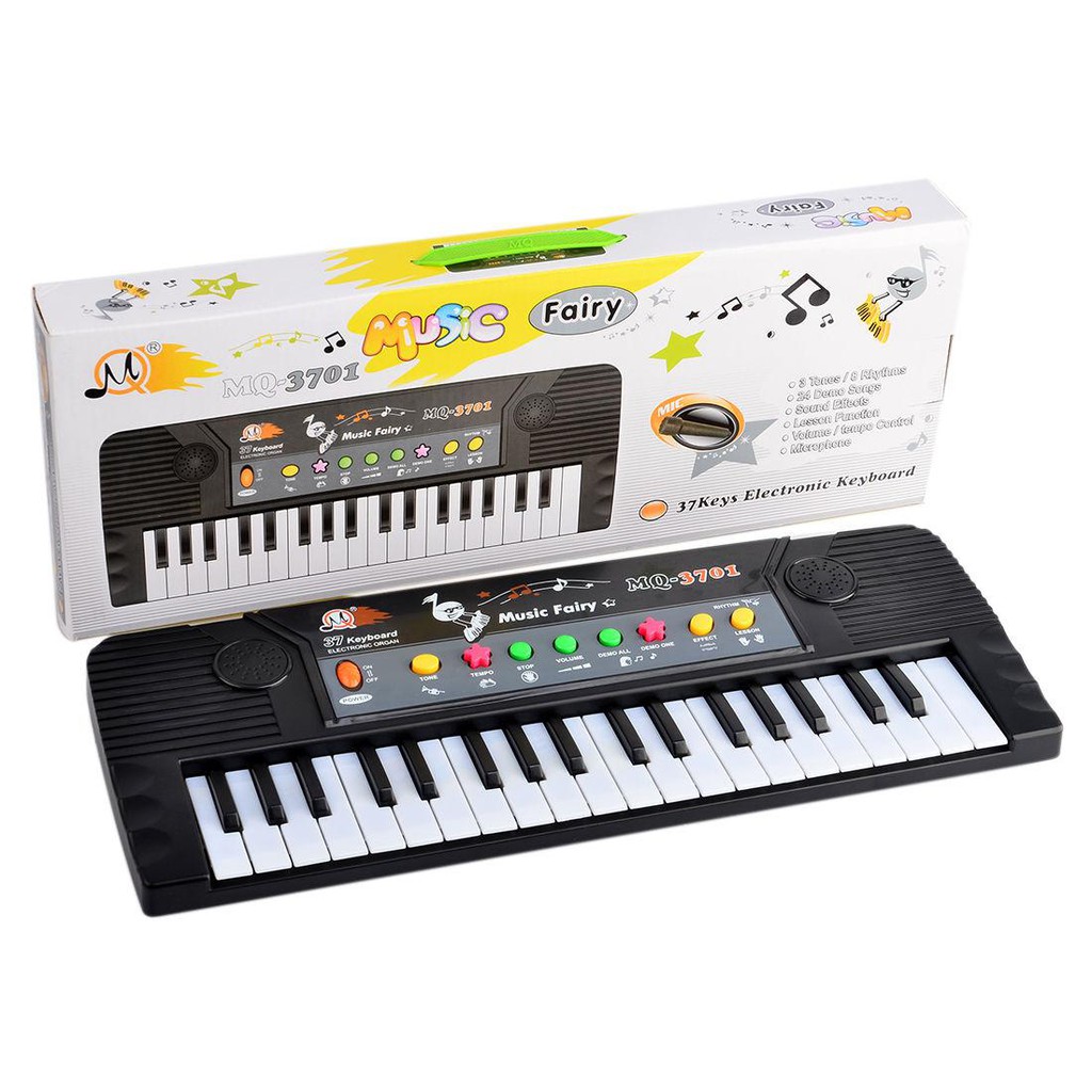 electric-keyboard-ของเล่นเครื่องดนตรีคีย์บอร์ด-ออร์แกนสำหรับเด็ก-พร้อมไมโครโฟน-มีปุ่มแป้นกด37แป้นคีย์บอร์ด