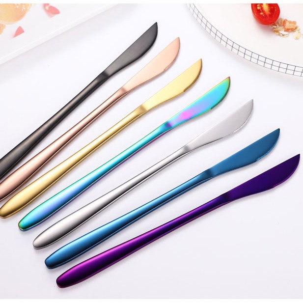 มีดสเต็ก-สแตนเลส-สไตล์เกาหลี-มีดทานอาหาร-stainless-steel-304-korean-style-steak-knife-dinner-knife