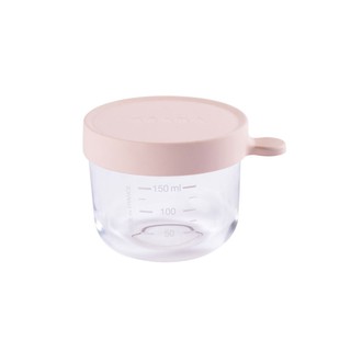 BEABA กระปุกแก้วเก็บอาหาร ฝาปิดสูญญากาศ Conservation Glass Jar 150 ml - PINK