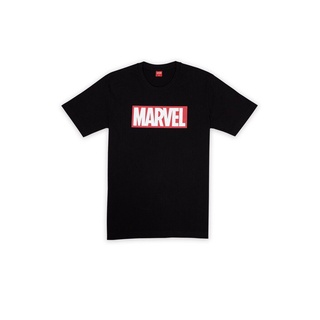 HH Marvel Mens logo T-Shirt เสื้อยืดผู้ชายมาร์เวล(พิมพ์สียาง) เสื้อยืดผ้าฝ้าย