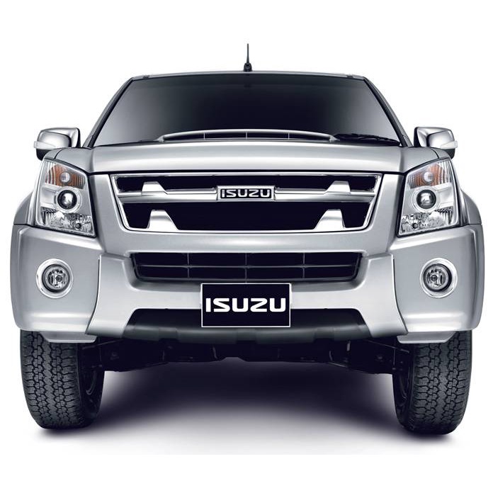 หน้ากระจังดีแม็ก-dmax-platinum-2007-2008-2009-2010-2011-สีดำด้าน-พร้อม-isuzu-โลโก้แดง-ครบเครื่องเรืองประดับ