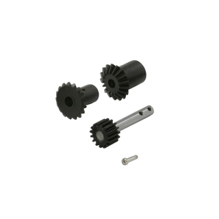 208381-GAUI X5 Front drive gear set and Pulley Shaft with Steel Gear (15T)