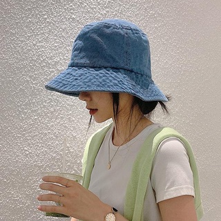 หมวกบักเก็ตยีน กันแดด แบบบาง สไตล์เกาหลี ญี่ปุ่น เหมาะกับฤดูใบไม้ผลิ และฤดูร้อน สําหรับผู้ชาย และผู้หญิง