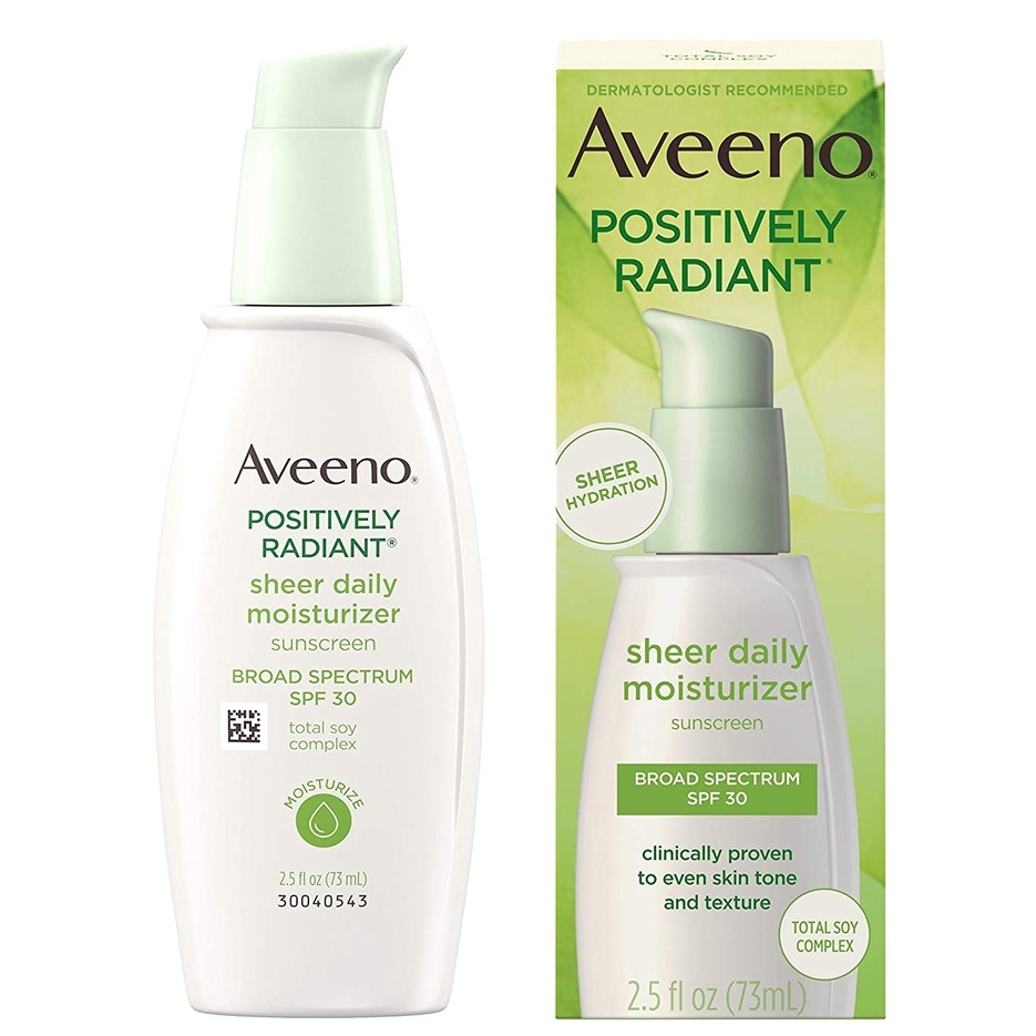 พร้อมส่ง-aveeno-positively-radiant-sheer-daily-face-moisturizer-spf30-73ml