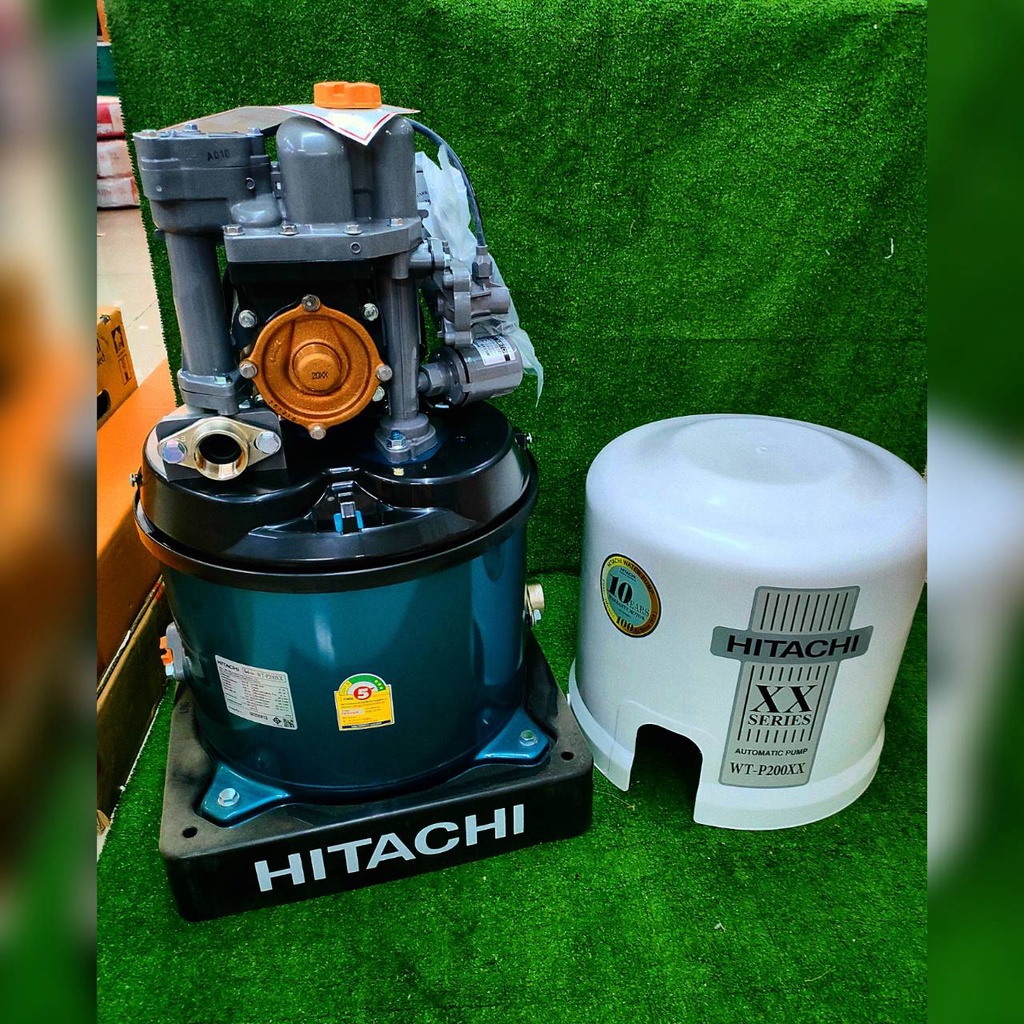 hitachi-ปั๊มน้ำ-อัตโนมัติ-รุ่น-wt-p200xx-ถังกลม-กำลัง-200-วัตต์-ปั๊มน้ำอัตโนมัติ-ปั๊มน้ำ