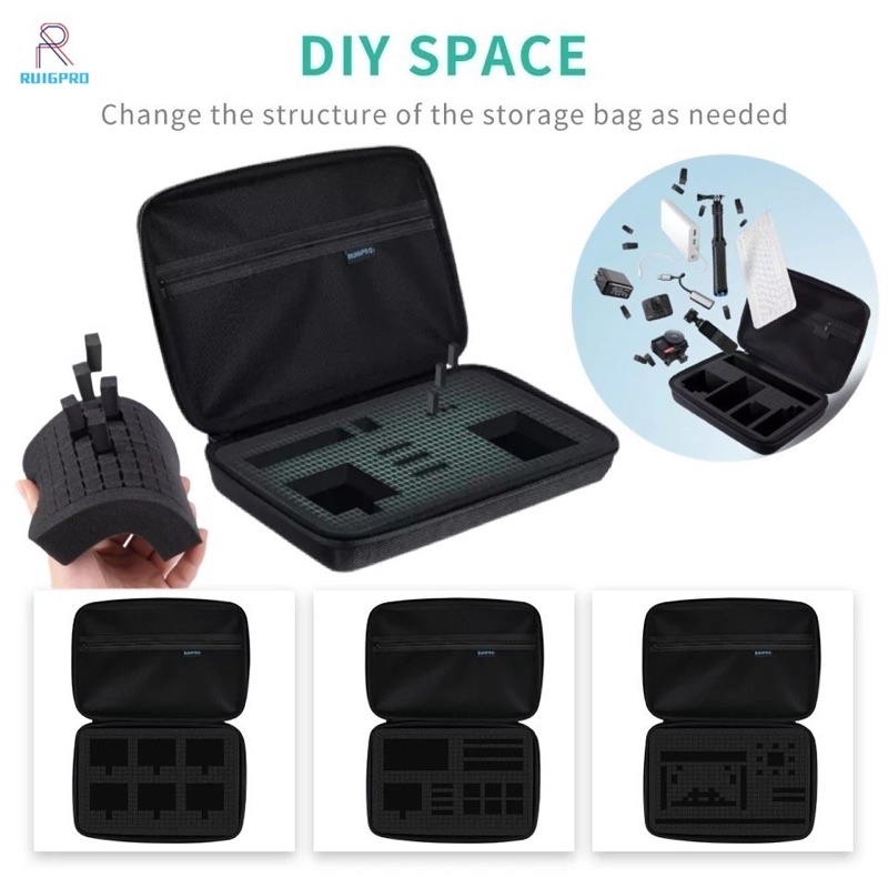 กระเป๋ากล้อง GoPro DIY Ruigpro Portable Case Accessory Storage Bag for ...