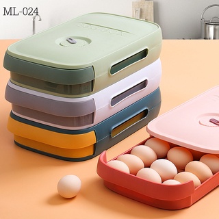 ML-024 กล่องเก็บไข่ กล่องใส่ไข่แบบเลื่อน ที่เก็บไข่ ถาดเก็บไข่ 30ใบ กล่องพลาสติก