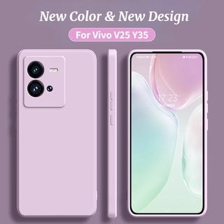 V25 5Gตรงรุ่น(พร้อมส่งในไทย)เคสTPU​นิ่ม​สีพาสเทลคลุมกล้องVivo Y02/Y35/Vivo V25 5G/V25Pro 5G/Y16/Y22/Y22S/Y77