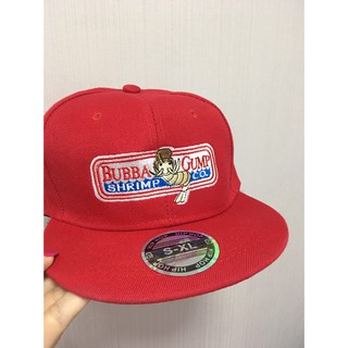 ภาพขนาดย่อสินค้าbubba gump cap หมวก เท่ ๆ กับความประทับใจที่ไม่รู้ลืม แก๊ป ฟอเรสกั้ม Forrest Gump หมวกทรง HipHop สีแดง