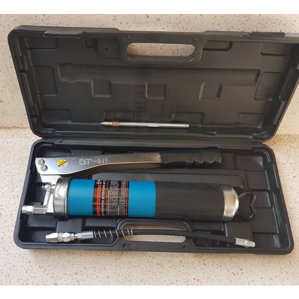 ราคาและรีวิวกระบอกอัดจารบีDT สายแข็ง + สายอ่อน รุ่นDT-611 ( Grease Gun )ใช้กับจารบีหลอดตัวหนอน390กรัม Smart Tube Grease