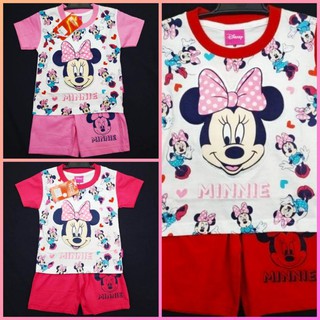 ชดเด็ก เสื้อยืด+กางเกง มินนี่เมาส์ Minnie mouse (ลิขสิทธิ์แท้)