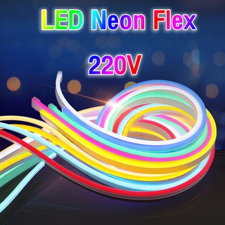 ภาพหน้าปกสินค้าLED Neon Flex Light 220V ไฟเส้น กันน้ำกันแดด ใช้ง่าย ต่อปลั๊กให้พร้อมใช้งาน ไฟเส้น led ไฟนอกบ้าน ไฟในบ้าน ไฟตกแต่ง ที่เกี่ยวข้อง