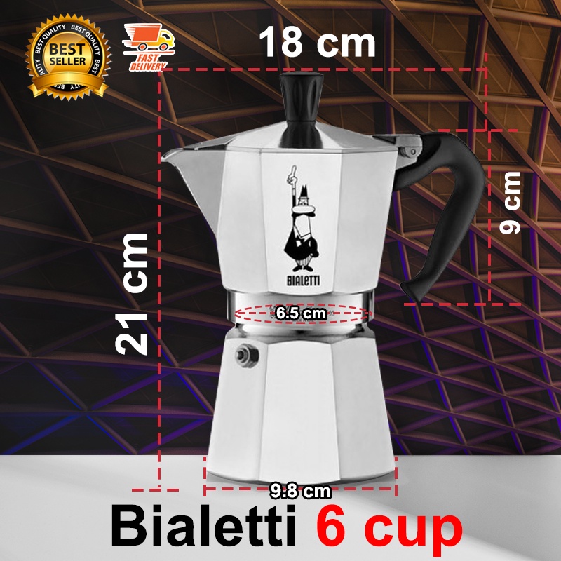 bialetti-moka-pot-express-หม้อต้มกาแฟสด-กาต้มกาแฟ-กาแฟสด-รุ่น-express-ขนาด-6-cup