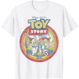 เสื้อยืดโอเวอร์ไซส์เสื้อยืด พิมพ์ลายโลโก้ดิสนีย์ Pixar Toy Story สไตล์วินเทจ สําหรับผู้ใหญ่S-3XL