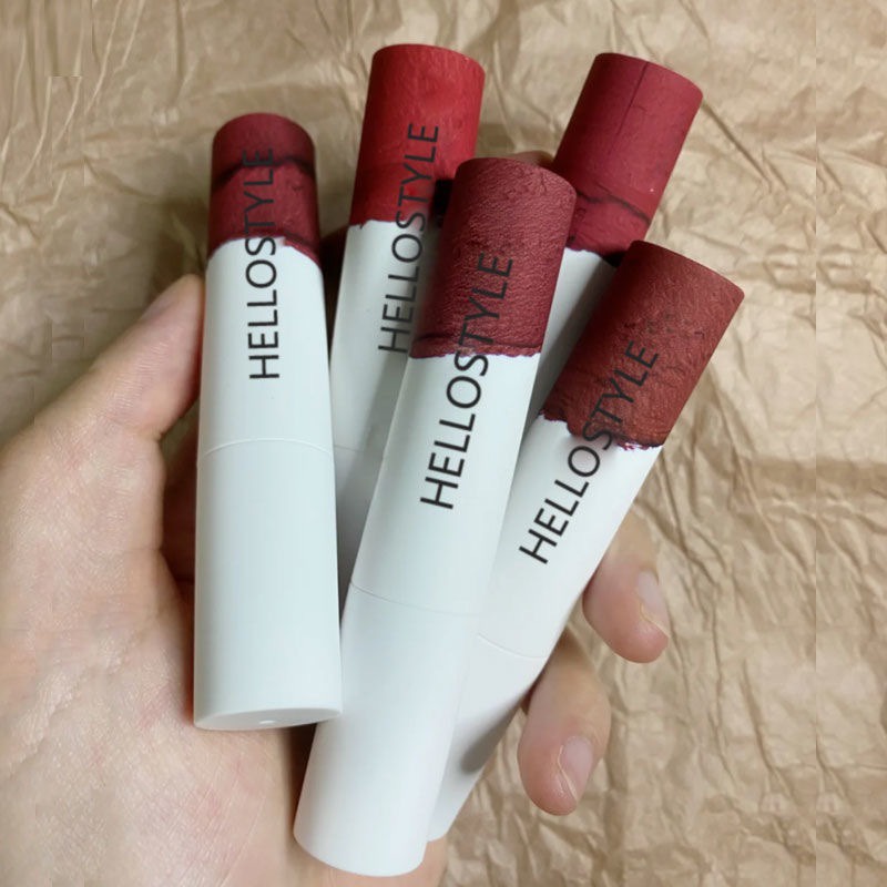 hellostyle-ลิปกลอสลิปสติกเนื้อแมทสีขาวติดทนนาน-lipstick-ลิปจีน-ลิปสติกเซต-ลิป-ลิปสติก-ลิปลอก-ลิปจิ๋ว-ลิปแมท-ลิปทินท์-ลิปติก-ลิปจีน-ลิปสติกเซต-lipstick-ลิปสติกกันน้ำ-ลิปติดทนนาน-ดินสอเขียนขอบปาก-ลิปเกา