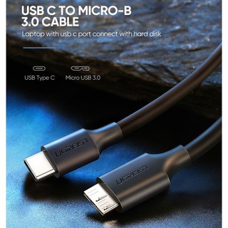 ภาพขนาดย่อของภาพหน้าปกสินค้าUgreen USB C to Micro B 3.0 Cable 5Gbps 3A Fast Data Sync Cord For Macbook Hard Drive Disk HDD SSD Case USB Type C จากร้าน phicy11 บน Shopee ภาพที่ 5