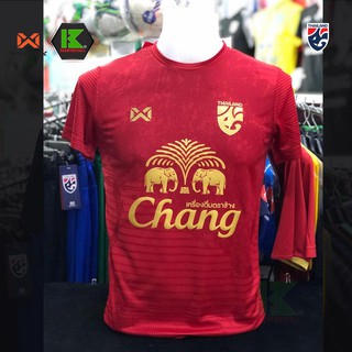 เสื้อทีมชาติไทย 2020 เกรดเชียร์ WA-20FT53M เพิ่มโลโก้ สีแดง