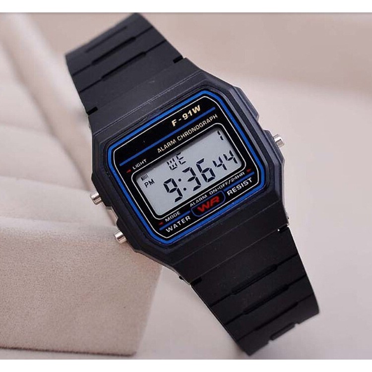 ภาพสินค้านาฬิกา นาฬิกาแฟชั่น SK-1134 นาฬิกาข้อมือผู้ชาย สายเรซิ่น รุ่น F-91W-Black จากร้าน chen_2222 บน Shopee ภาพที่ 7