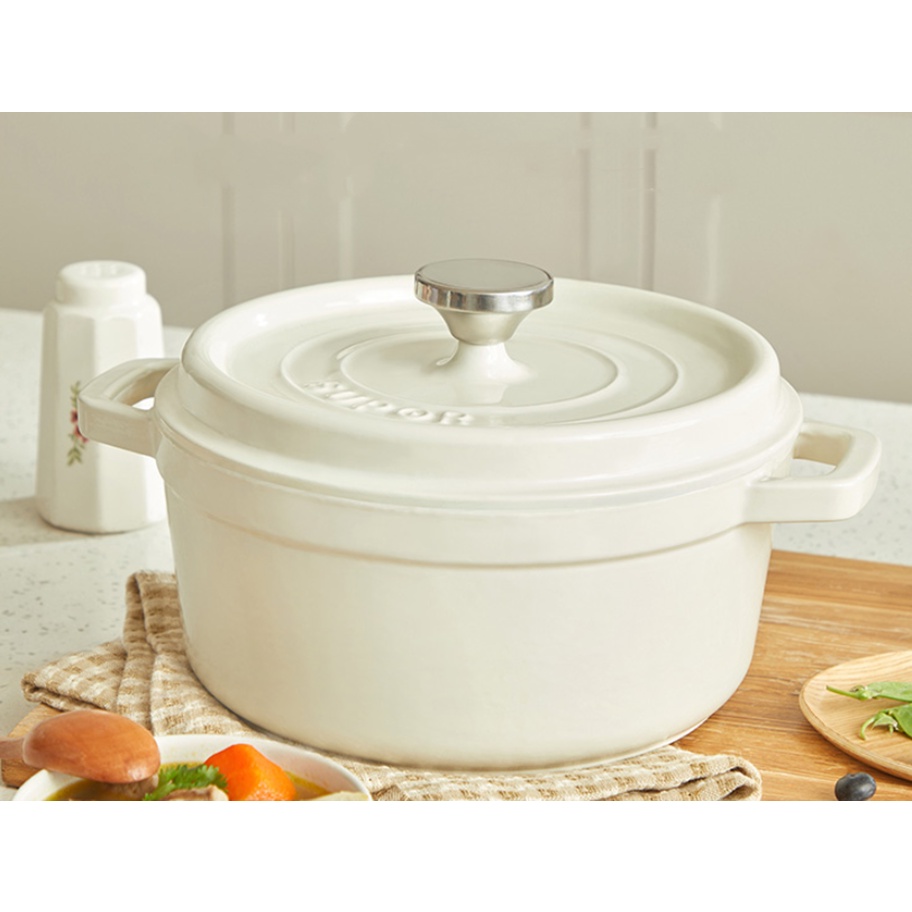 Cast Iron Dutch Oven Cast Iron Skillet, NonStick Bread Baking Pot with