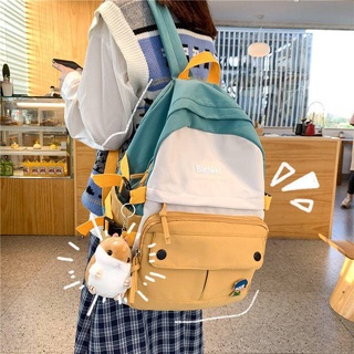 [พร้อมส่ง] กระเป๋าเป้สะพายหลัง แบบนิ่ม จุของได้เยอะ สไตล์เกาหลี ญี่ปุ่น สําหรับนักเรียนประถม