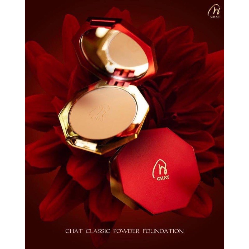 CHAT CLASSIC POWDER FOUNDATION แป้งผสมรองพื้น | Shopee Thailand