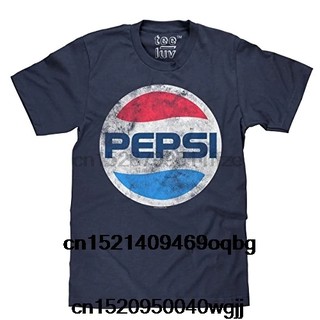 เสื้อยืดโอเวอร์ไซส์เสื้อยืดผ้าฝ้าย 100 % พิมพ์ลาย pepsi คลาสสิกสำหรับผู้ชายS-3XL