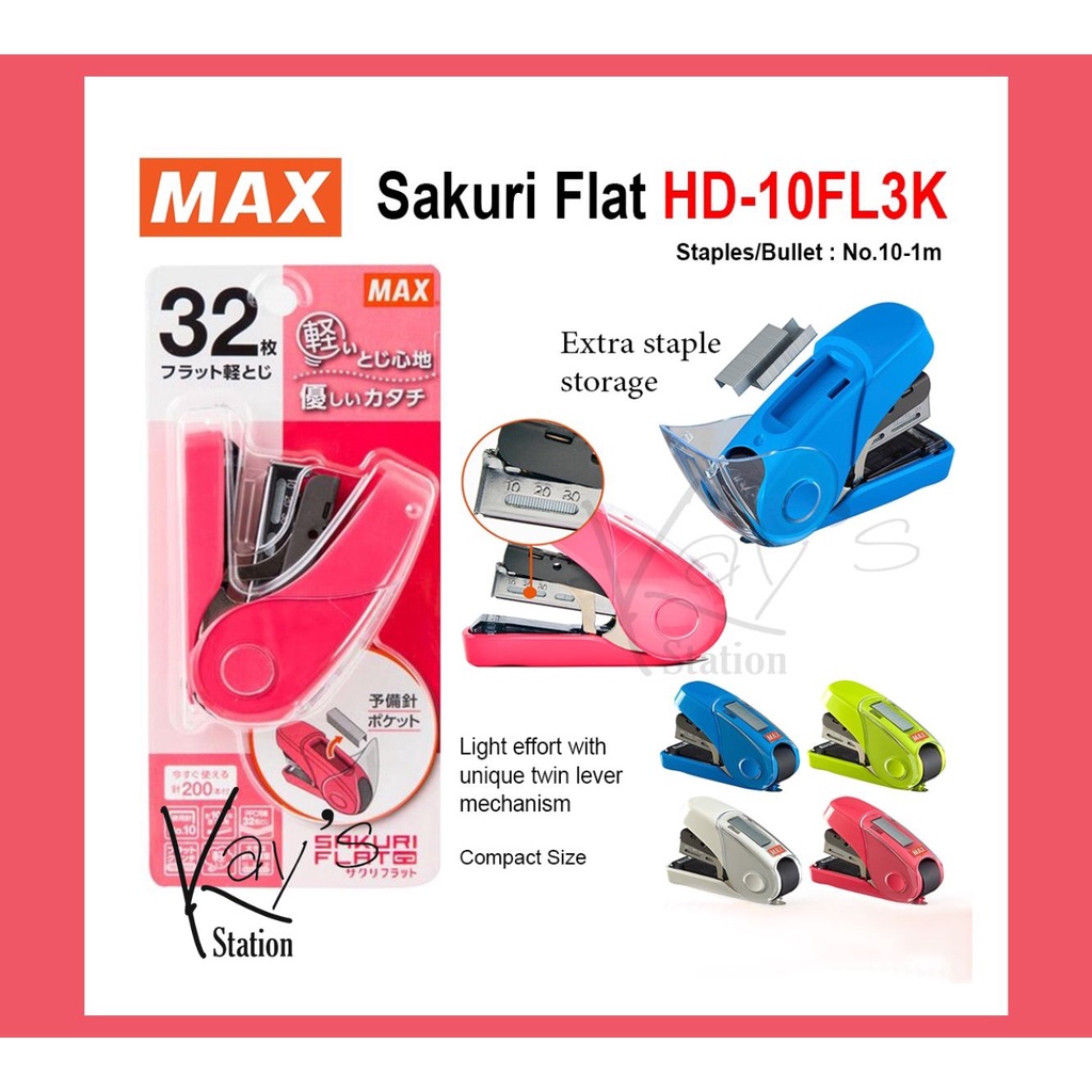 ราคาและรีวิวMAX แม็กซ์ เครื่องเย็บกระดาษแม็กซ์ HD-10FL3K จำนวน 1 ตัว