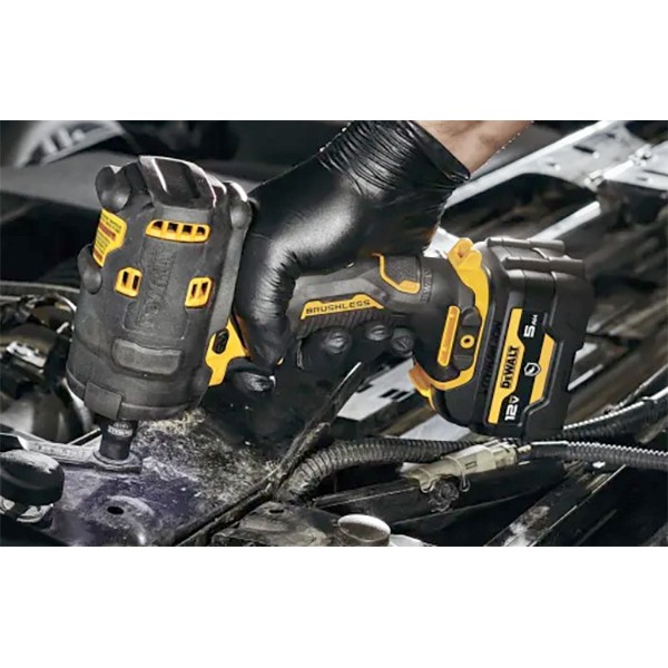 DeWALT DCF901 DCF901P1G ชุดบล็อคกระแทกไร้สาย Brushless 12V. แบตเตอรี่ 5 ...