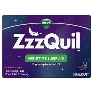 ภาพหน้าปกสินค้าVicks Zzzquil Nighttime Sleep Aid Liquicaps, 24 Count วิตามินนอนหลับ ตัวช่วยคนนอนไม่หลับ ซึ่งคุณอาจชอบสินค้านี้