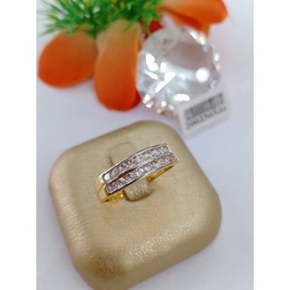 แหวนหัวเพชร#แหวนทองโคลนนิ่ง#แหวนเศษทองแท้#ไม่ลอกไม่ดำ