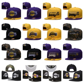 NBA Los Angeles Lakers หมวกเสื้อกีฬากลางแจ้งแบบปรับได้