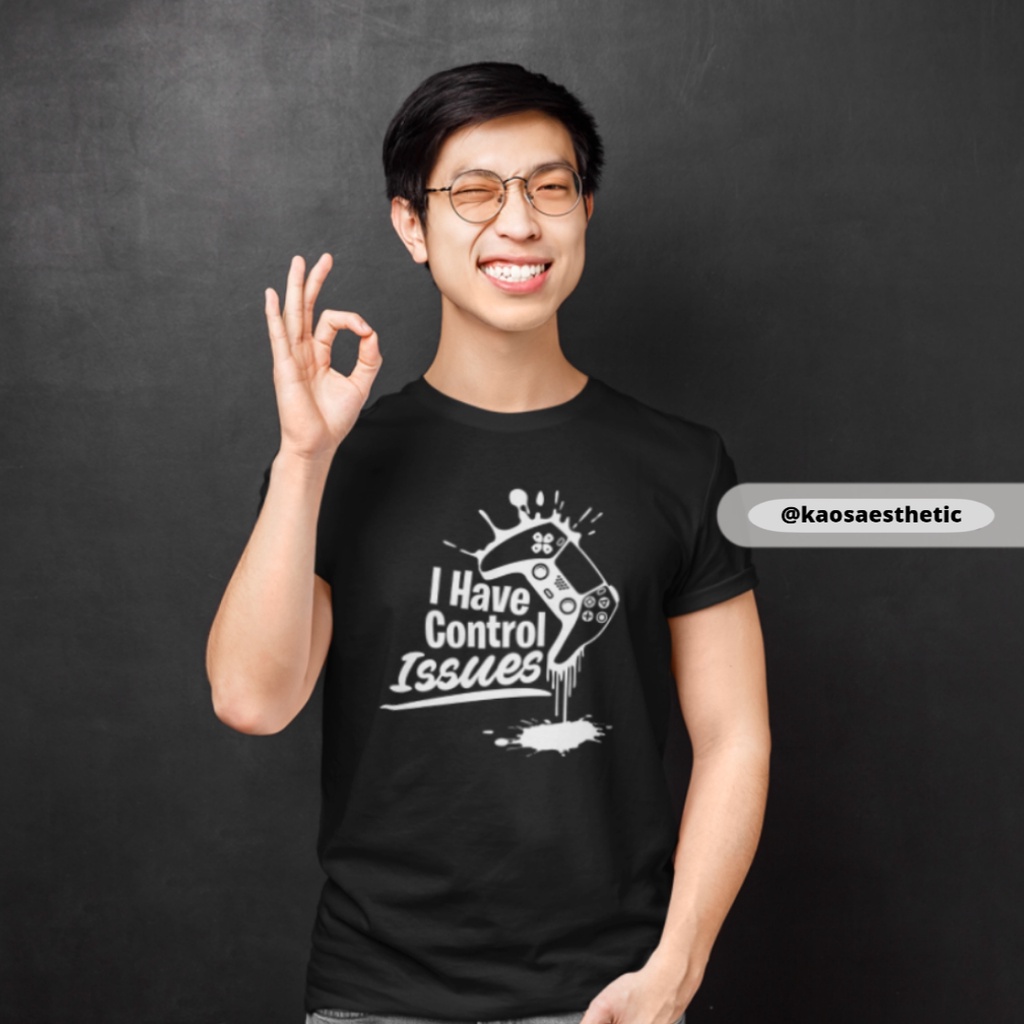 เสื้อยืดแขนสั้น-พิมพ์ลาย-i-have-control-issues-gamers-cool-gamers-ไซซ์-m-l-xl-xxl-xxxl