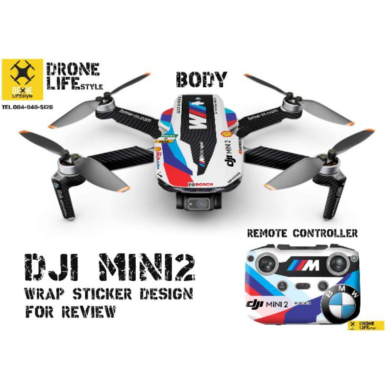 รูปภาพของสติ๊กเกอร์โดรนกันรอย DJI mini 2 , mini 1 และ mini SE : 3M เกรด AAA (Full body,Remote,battery)ลองเช็คราคา