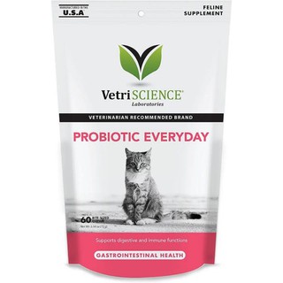 ภาพหน้าปกสินค้าVetri Science Probiotic Everyday 60ชิ้น (Exp.01/25) โพรไบโอติก แมว เสริมระบบย่อยอาหาร แก้ท้องผูกท้องเสีย ที่เกี่ยวข้อง