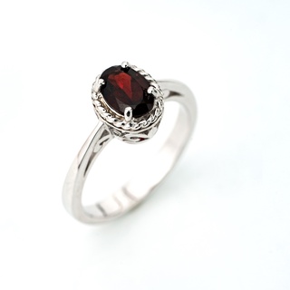 AR-Kang Collection***AKR050 Ring Silver 92.5% แหวนเงินแท้ พลอยแท้โกเมน (Garnet )