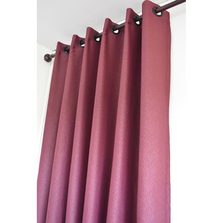 Curtain design  ผ้าม่านประตู ผ้าม่านหน้าต่าง เนื้อผ้าด้าน สีแดงเลือดหมู