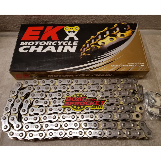 โซ่-ek-o-ring-สีโครเมี้ยม-เงาตาแตก-520-120ข้อ