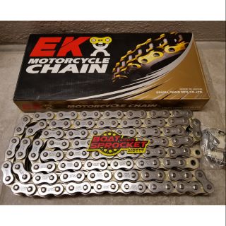 โซ่ Ek o ring สีโครเมี้ยม (เงาตาแตก) 520-120ข้อ