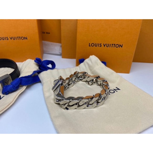 สร้อยข้อมือ Louis Vuitton LV CHAIN LINKS BRACELET size L Shopee Thailand