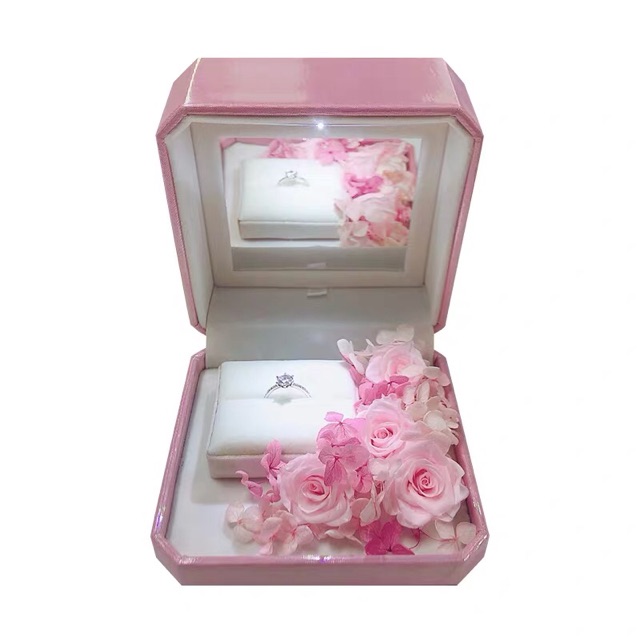 hot-กล่องเครื่องประดับ-ไฟled-กล่องใส่แหวนแต่งงาน-เกรดพรีเมียม-กล่องใส่แหวนประดับดอกไม้-งานนำเข้า