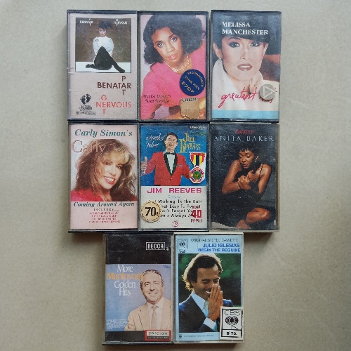 cassetteเทปเพลงสากล-patbenatar-anitaward-melissamanchester-carlysimon-jimreeves-anitabaker-julioiglesias