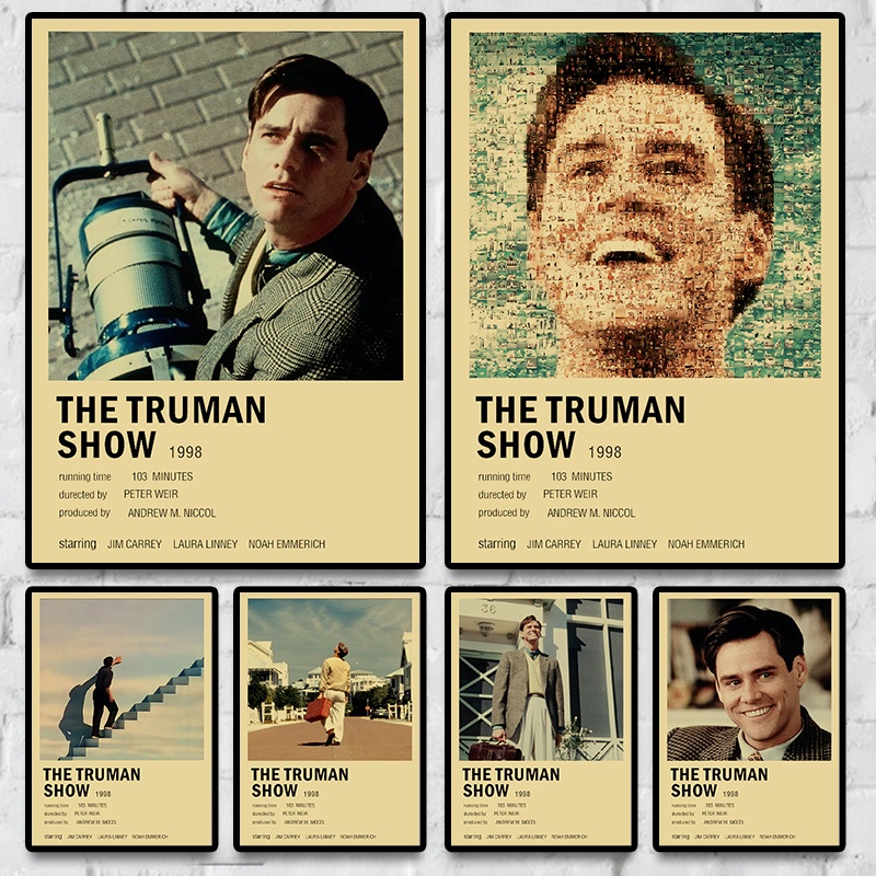 โปสเตอร์กระดาษคราฟท์-พิมพ์ลายภาพยนตร์-the-truman-show-สไตล์วินเทจ-สําหรับตกแต่งผนัง-บาร์-ห้องครอบครัว