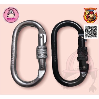 สินค้า 💖คร่ำหวอดเซฟตี้ คาราบิเนอร์เหล็ก25kN NTR  Carabiner ปีนเขา โรยตัว ทำงานบนที่สูง Carabiner45kN ตะขอเหล็ก 🇹🇭พร้อมส่งในไทย