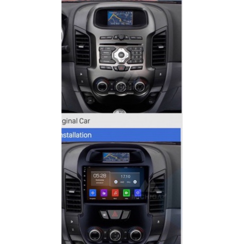 จอแอนดรอยด์-จอandroidติดรถยนต์-จอขนาด-9-ตรงรุ่น-ford-ranger-t6-2012-2014-new-android-10-ram-2gb-rom-32gb