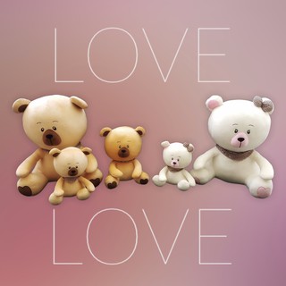 ตุ๊กตาหมีนั่งหมีผู้ชาย-หมีผู้หญิง  Bear (Cutie Boy-Girl) Stuffed Animal